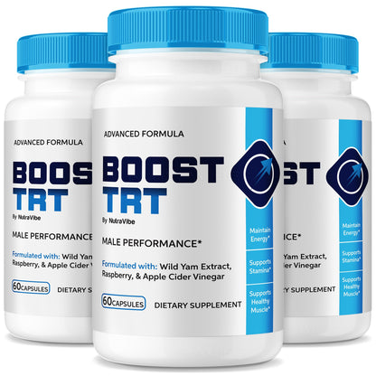 NutraVibe Boost TRT Capsules 3 Pack – Official Formula, 180 Caps