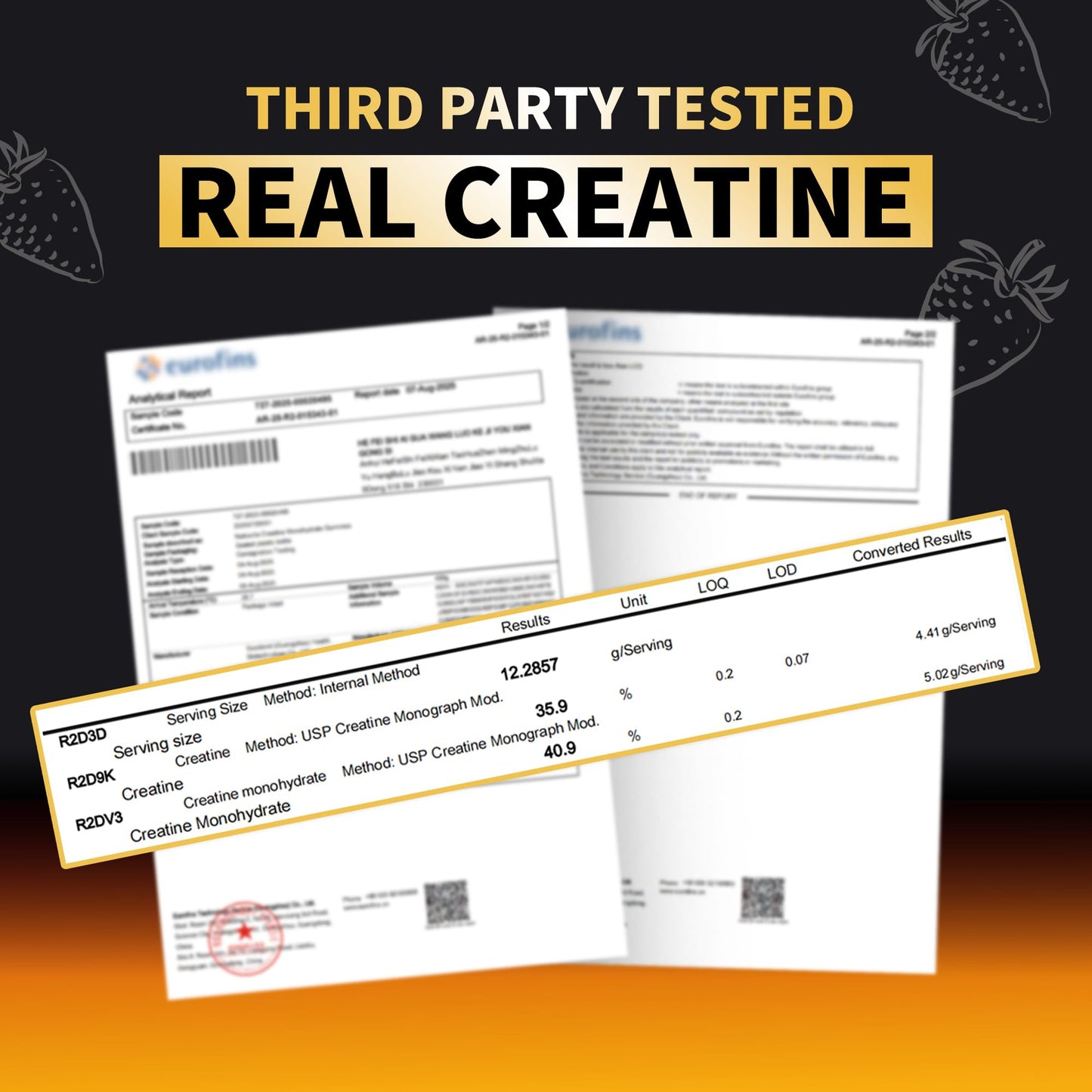 Nutravita Creatine Monohydrate Gummies - Strawberry, Vegan, Sugar-Free, 120 Count