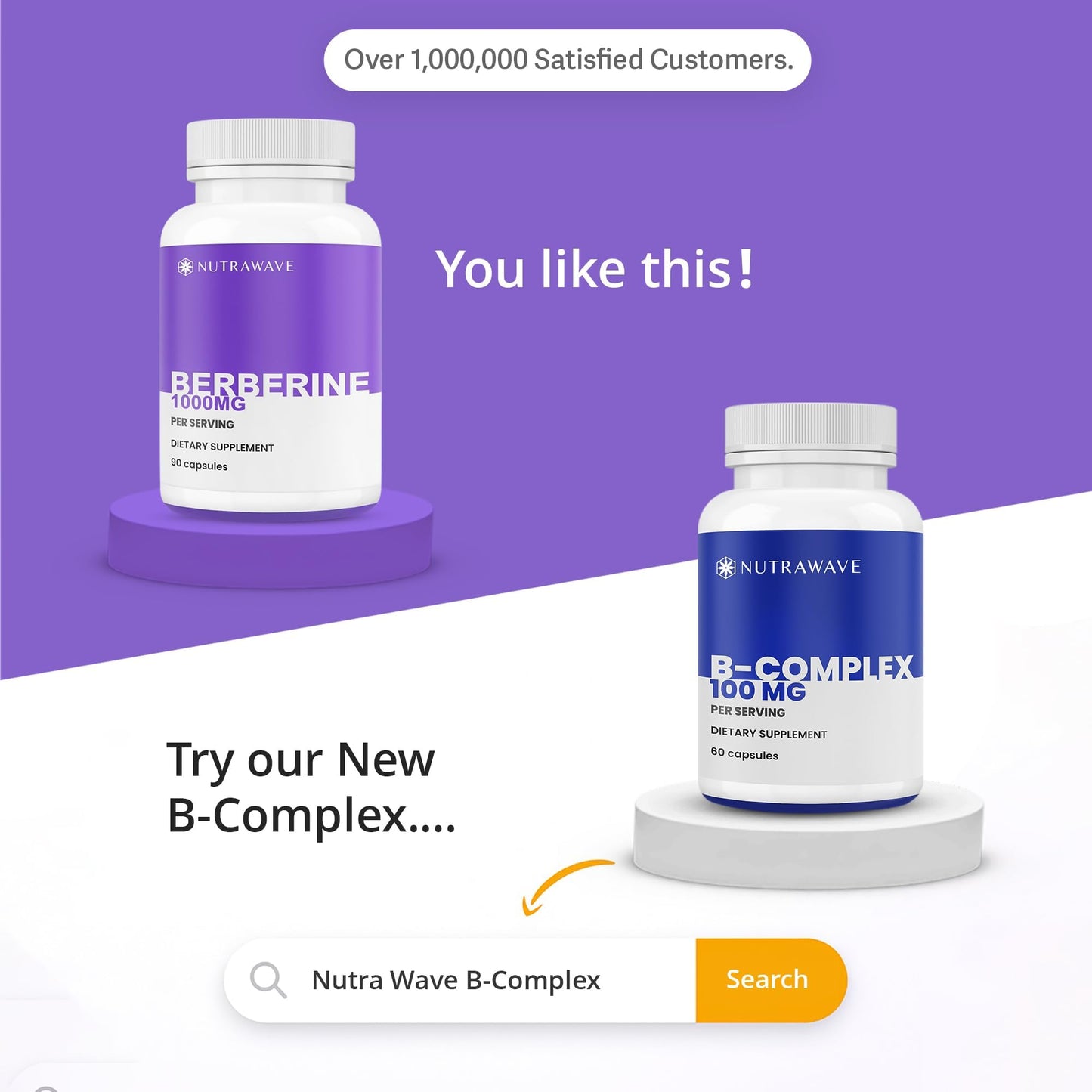 Nutrawave PURE Berberine Max Potency – 1000mg/Serving | Supports Blood Sugar & Metabolism | Vegan