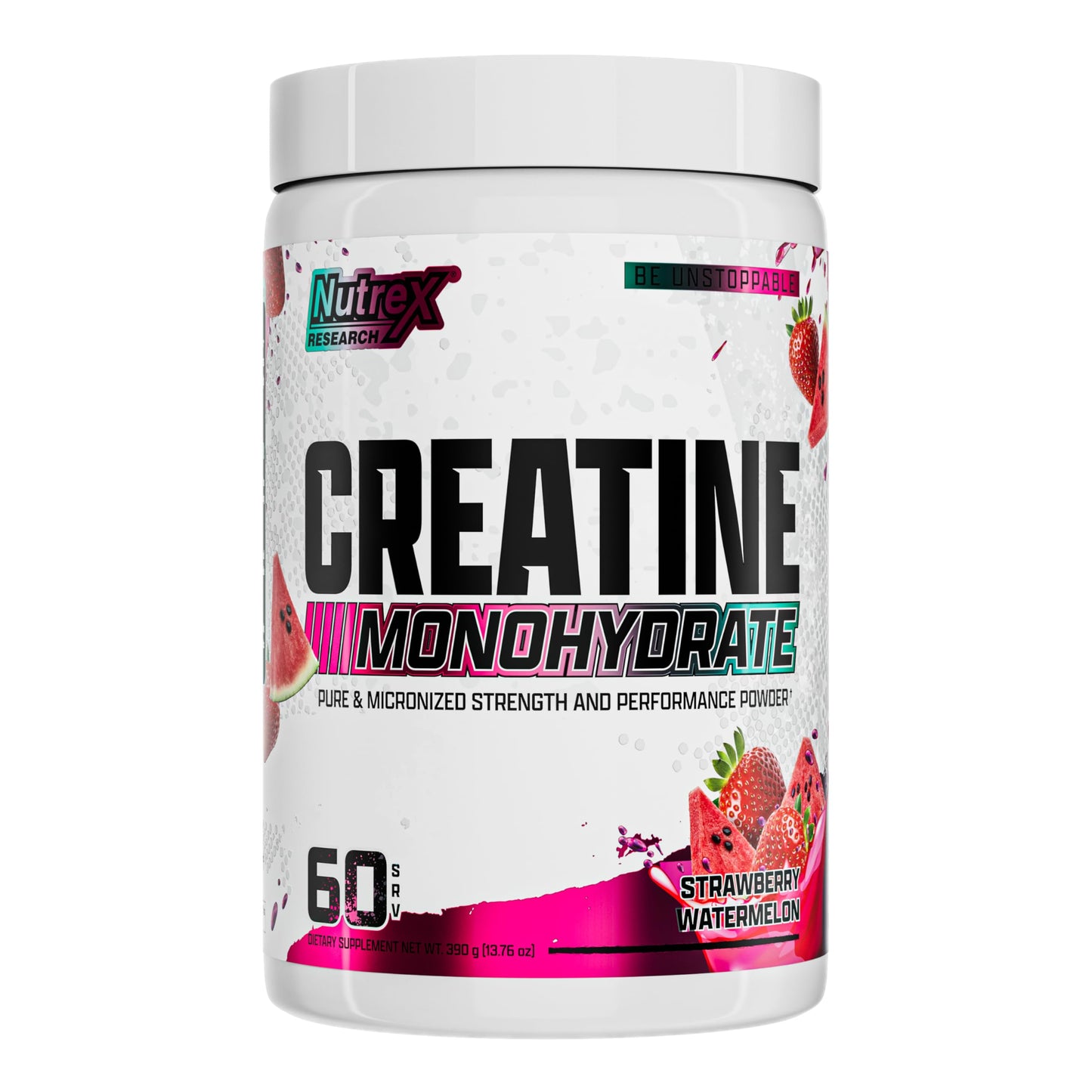 Nutrex Research Flavored Creatine Powder – Strawberry Watermelon, 60 Servings | 5g Creatine