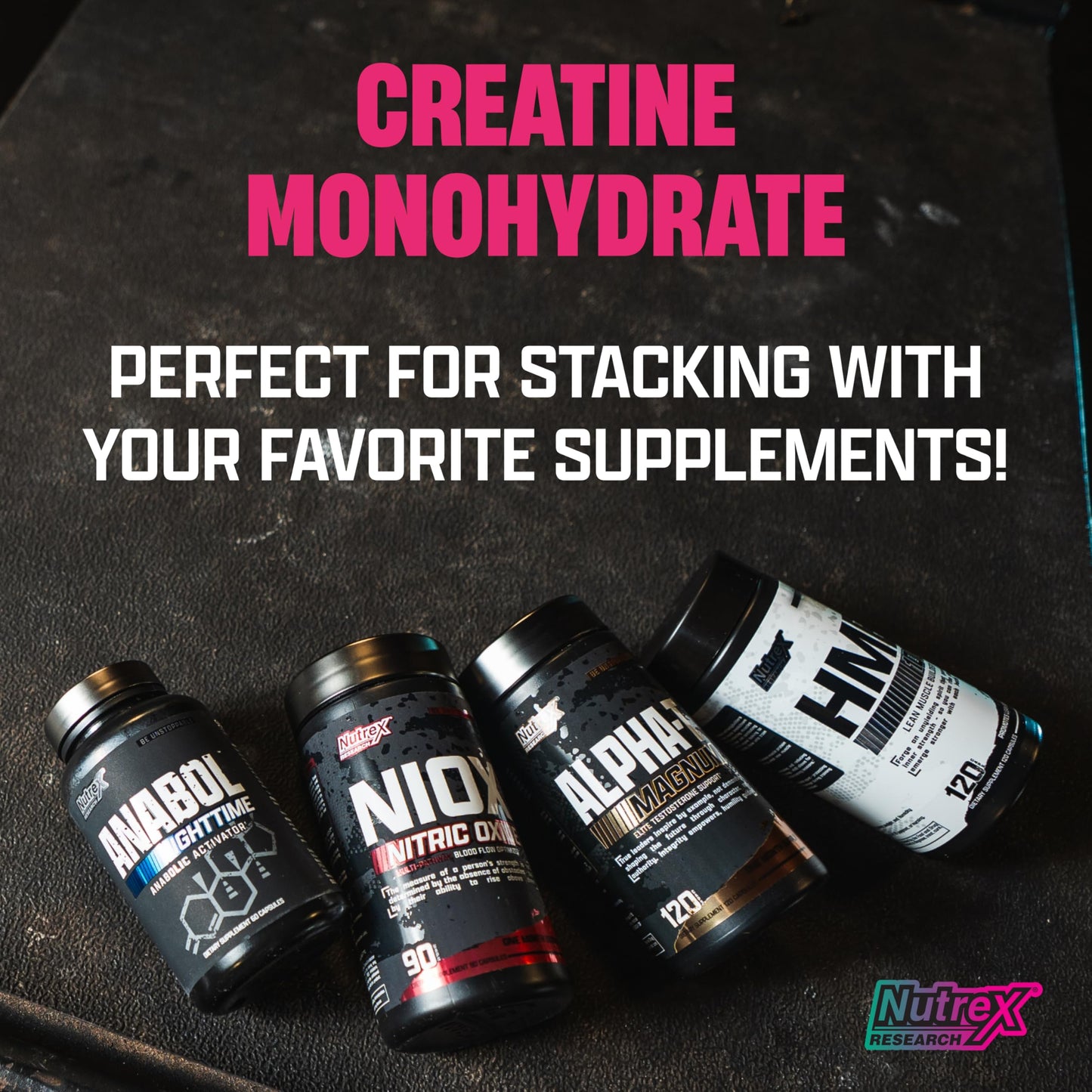 Nutrex Research Flavored Creatine Powder – Strawberry Watermelon, 60 Servings | 5g Creatine