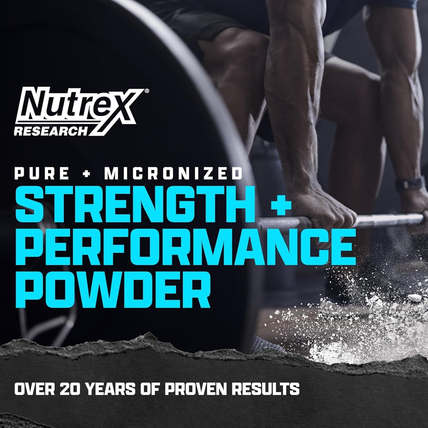 Nutrex Ultra Pure Creatine Monohydrate Powder Unflavored – 5g Micronized, 80 Servings