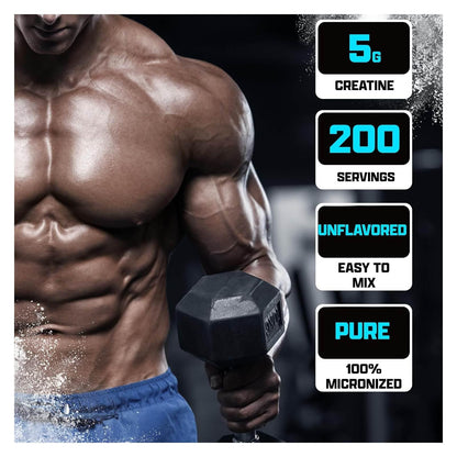 Nutrex Micronized Creatine Monohydrate Powder - 1kg (200 Servings) - Unflavored
