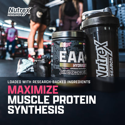 Nutrex Research EAA Hydration | 8G Essential Amino Acids + Electrolytes | EAAs + BCAA Powder | 30 Servings (Pink Lemonade)