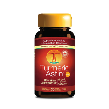 Nutrex Hawaii TurmericAstin – Turmeric, BioAstin Astaxanthin & BioPerine, 30 Count (Vegan)