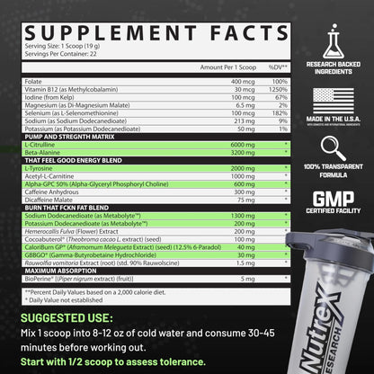 Nutrex Outlift Burn Pre-Workout Maui Twist – 22 Servings | Metabolyte, L-Citrulline & Caffeine BritishVita | Premium UK Vitamins & Wellness Supplements
