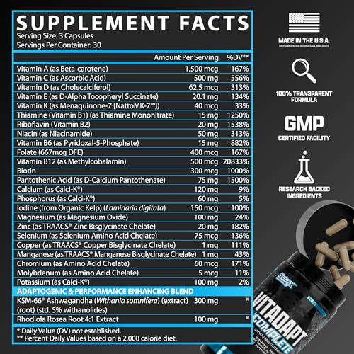 Nutrex Vitadapt Complete Sports Multivitamin for Men - 90 Capsules