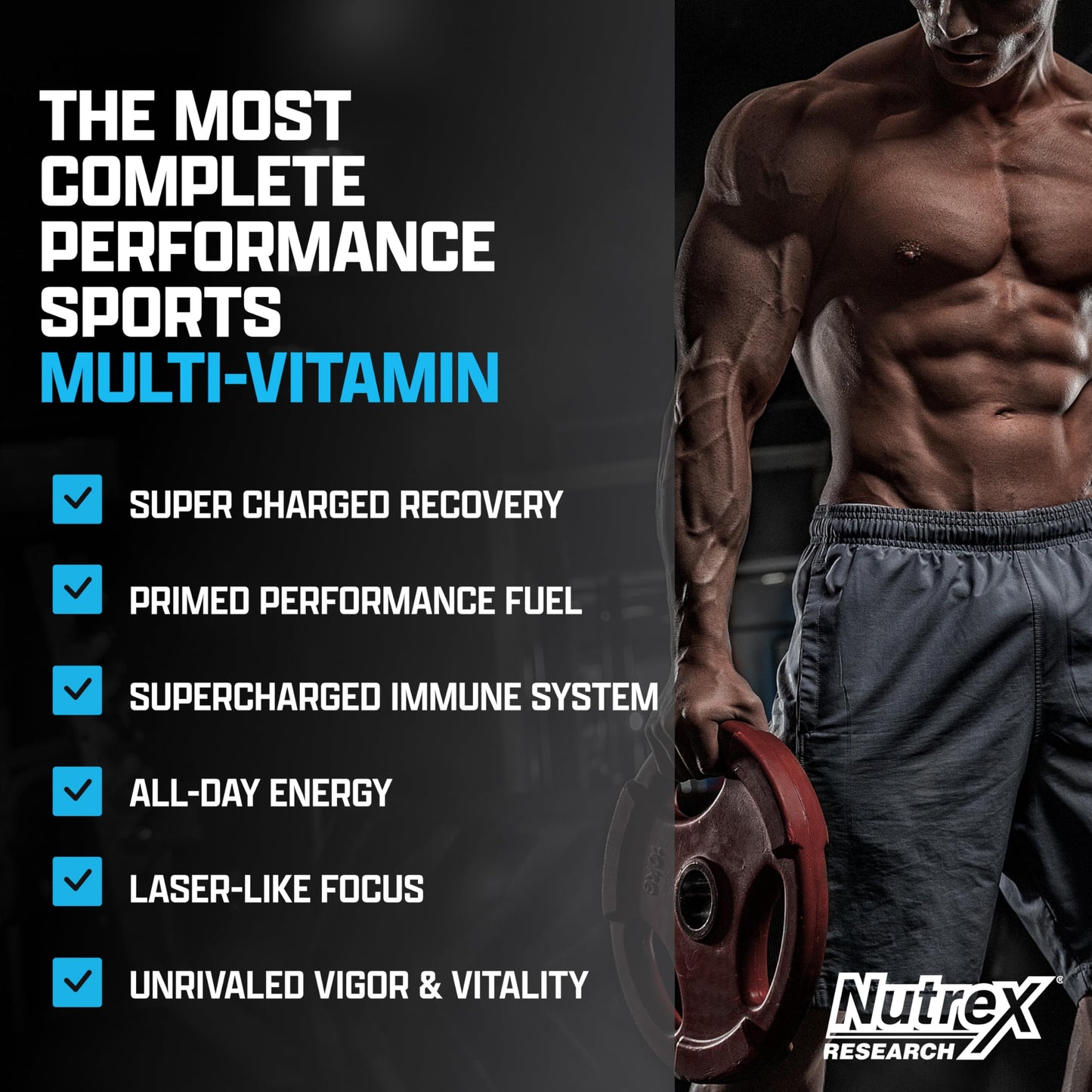 Nutrex Vitadapt Complete Sports Multivitamin for Men - 90 Capsules