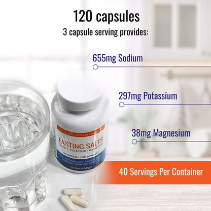 Nutri-Align Fasting Salts – Sugar & Filler Free Electrolyte Capsules, 120 Caps
