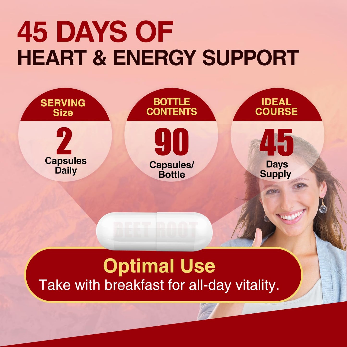 NUTRI POTENTIA Beet Root Capsules - 5 in 1 Blood Pressure & Circulation Support | 90 Capsules