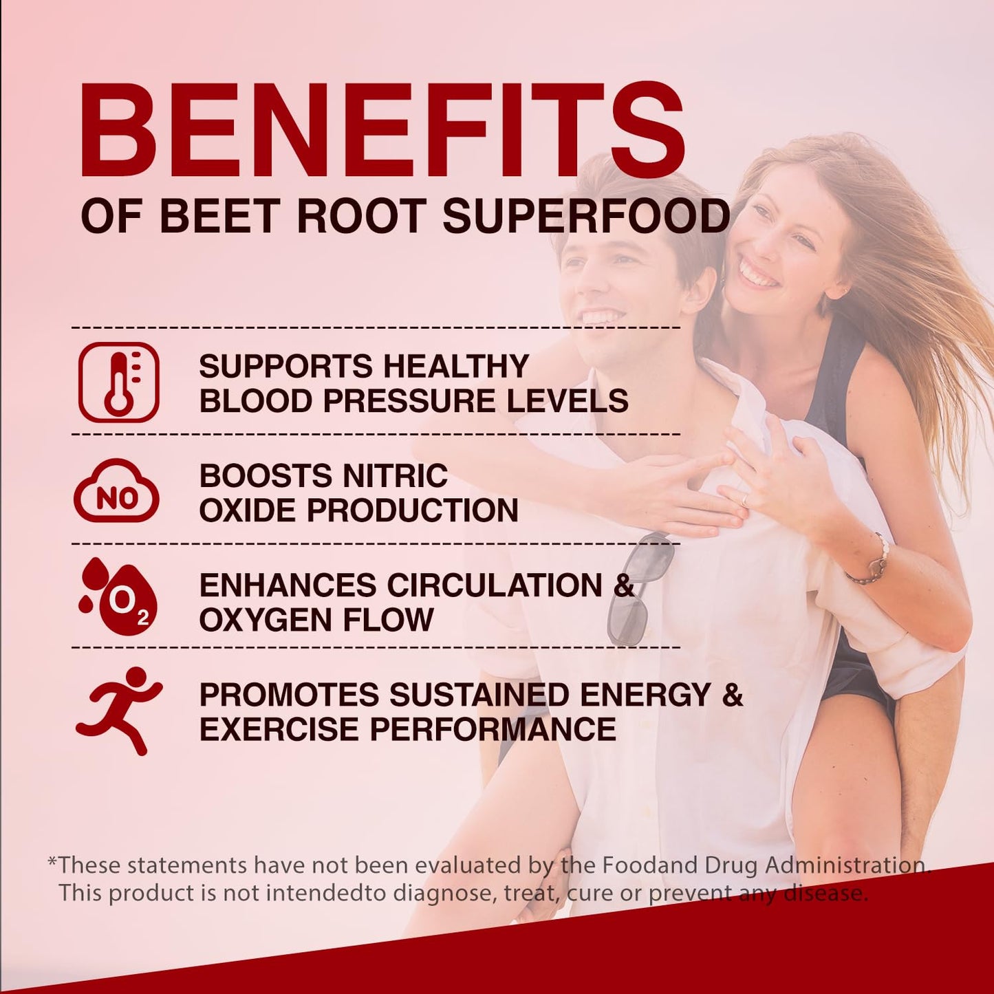 NUTRI POTENTIA Beet Root Capsules - 5 in 1 Blood Pressure & Circulation Support | 90 Capsules