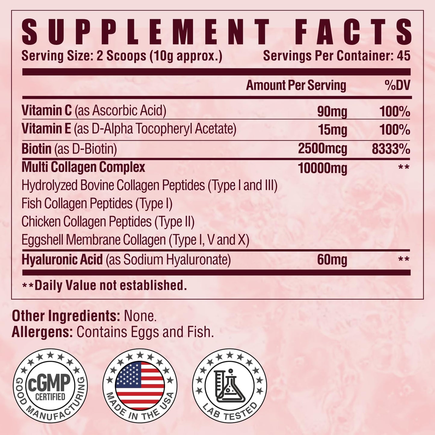 NUTRI POTENTIA Multi Collagen Peptides Powder – Unflavored, 45 Servings