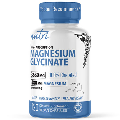Nature's Fusions Nutri Pure Magnesium Glycinate 480mg Elemental | 120 Capsules