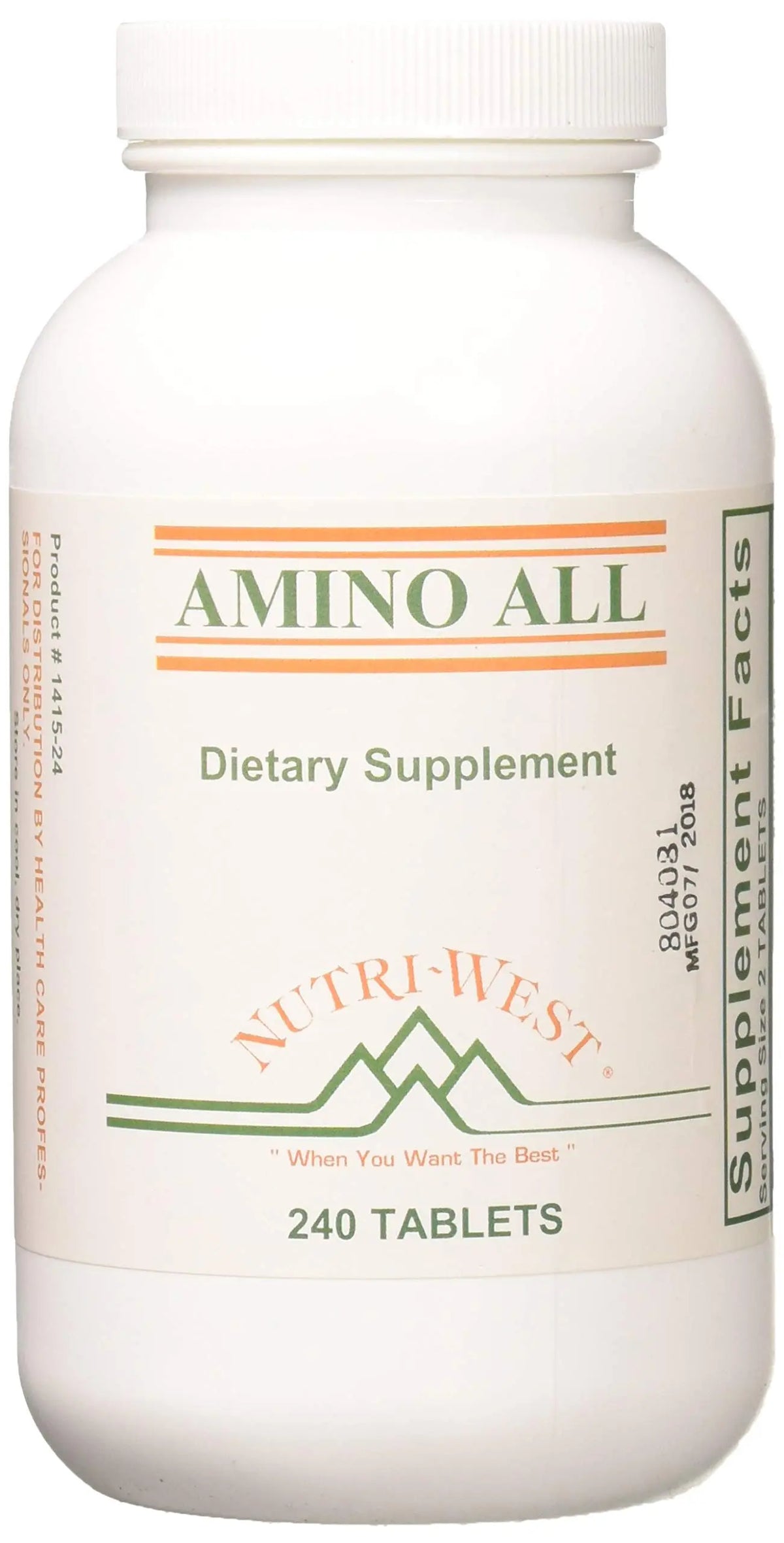 Nutri-West Amino All 240 Tablets - Nutritional Supplement BritishVita | Premium UK Vitamins & Wellness Supplements