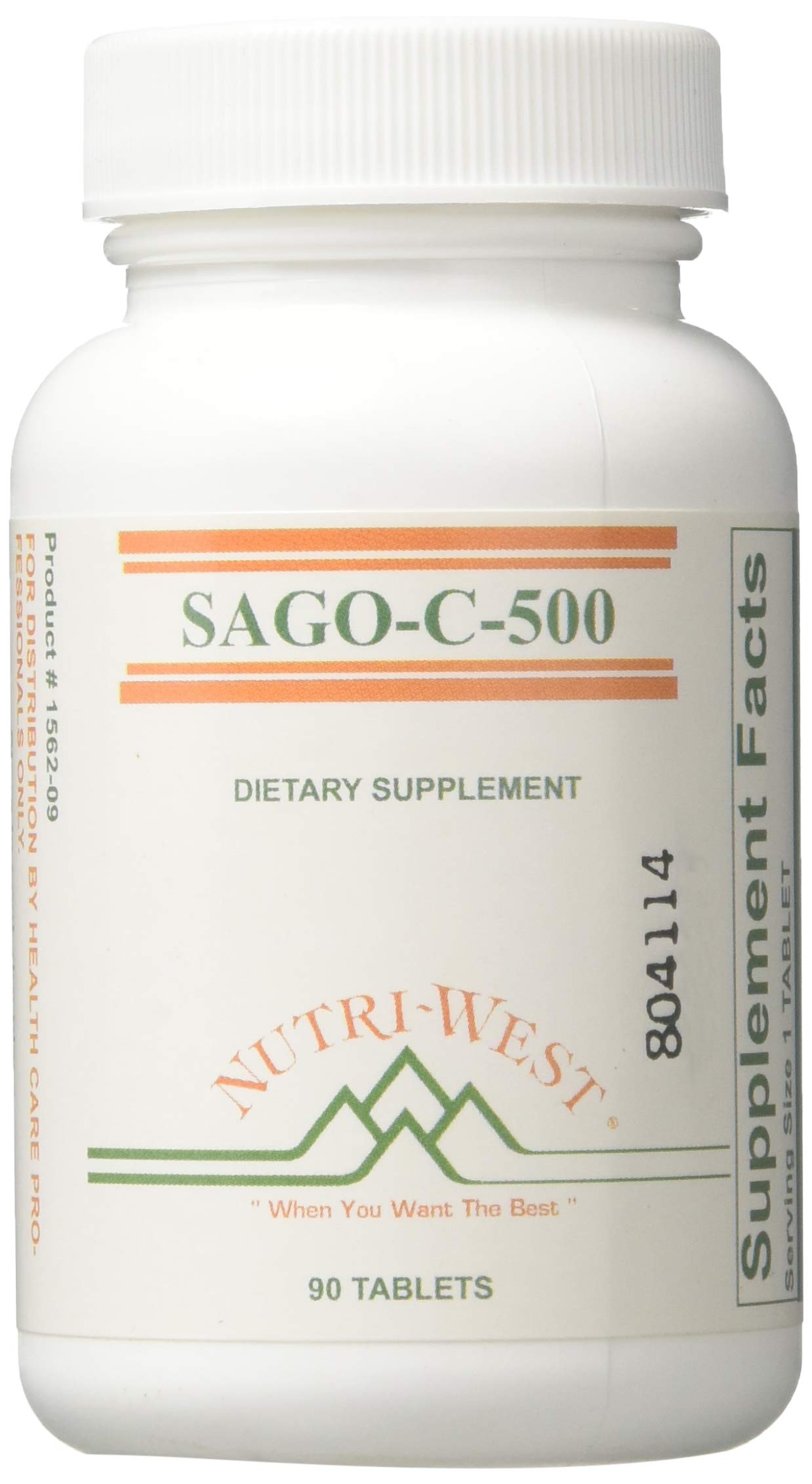 Nutri-West Sago-C-500 90 Tablets - Vitamin C Supplement