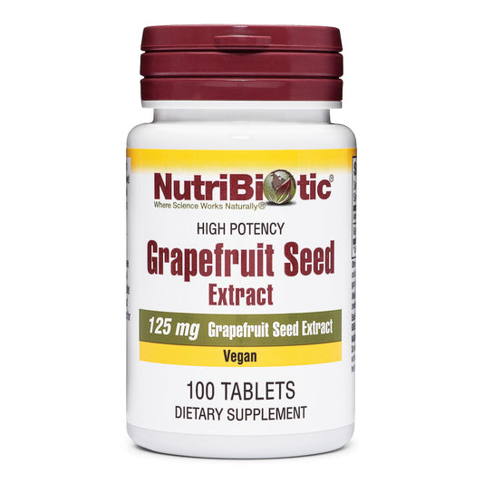 NutriBiotic Grapefruit Seed Extract Tablets 125mg – 100 Count | Vegan, Gluten Free BritishVita | Premium UK Vitamins & Wellness Supplements