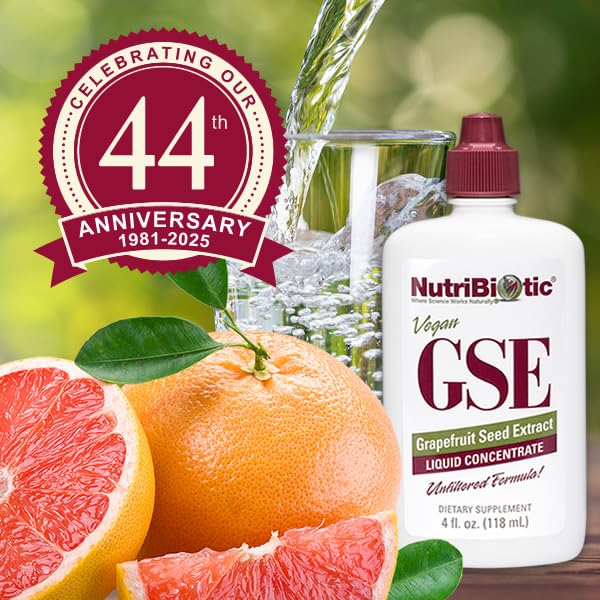 NutriBiotic GSE 4 Oz Liquid | Grapefruit Seed Extract Premium Concentrate with Bioflavonoids