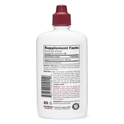NutriBiotic GSE 4 Oz Liquid | Grapefruit Seed Extract Premium Concentrate with Bioflavonoids