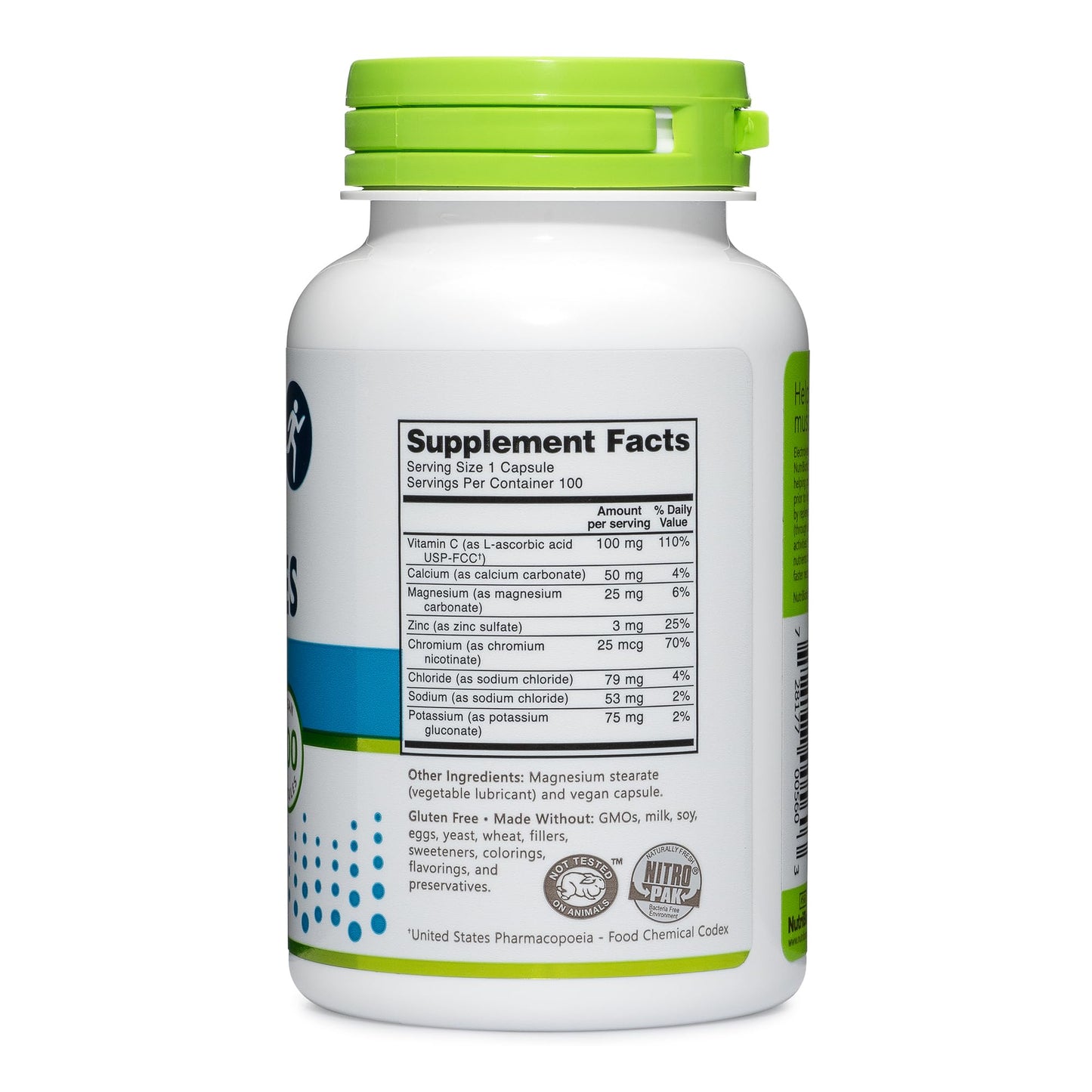 NutriBiotic Essential Electrolytes, 100 Ct Capsules | Hydration, Performance & Recovery