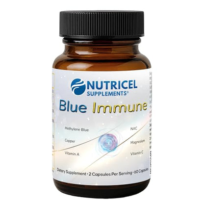Nutricel Methylene Blue Capsules with Grass-Fed Liver – 12mg, USA Made, USP Reference, Third-Party Tested (60ct)