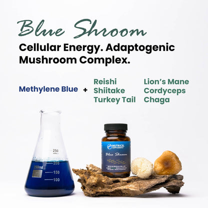 Nutricel Methylene Blue Capsules with Mushroom Extracts – 7mg, 60ct – Made in America