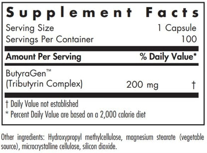 Nutricology ButyrAid 200 mg - Butyrate for Gut Health | Tributyrin Complex | 100 Count