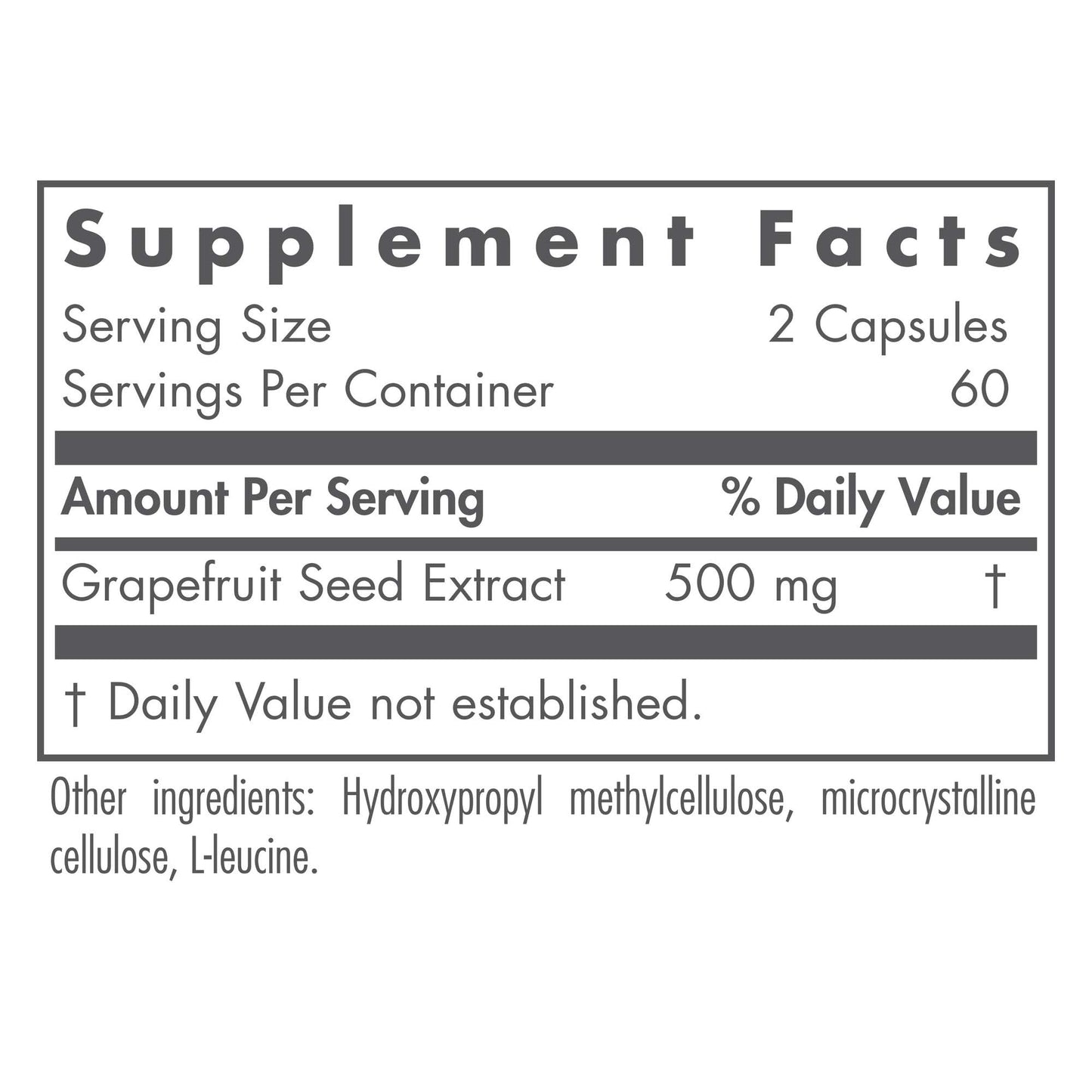 Nutricology Citrus Seed Extract Supplement - Grapefruit Seed Extract 500mg, 120 Vegetarian Capsules