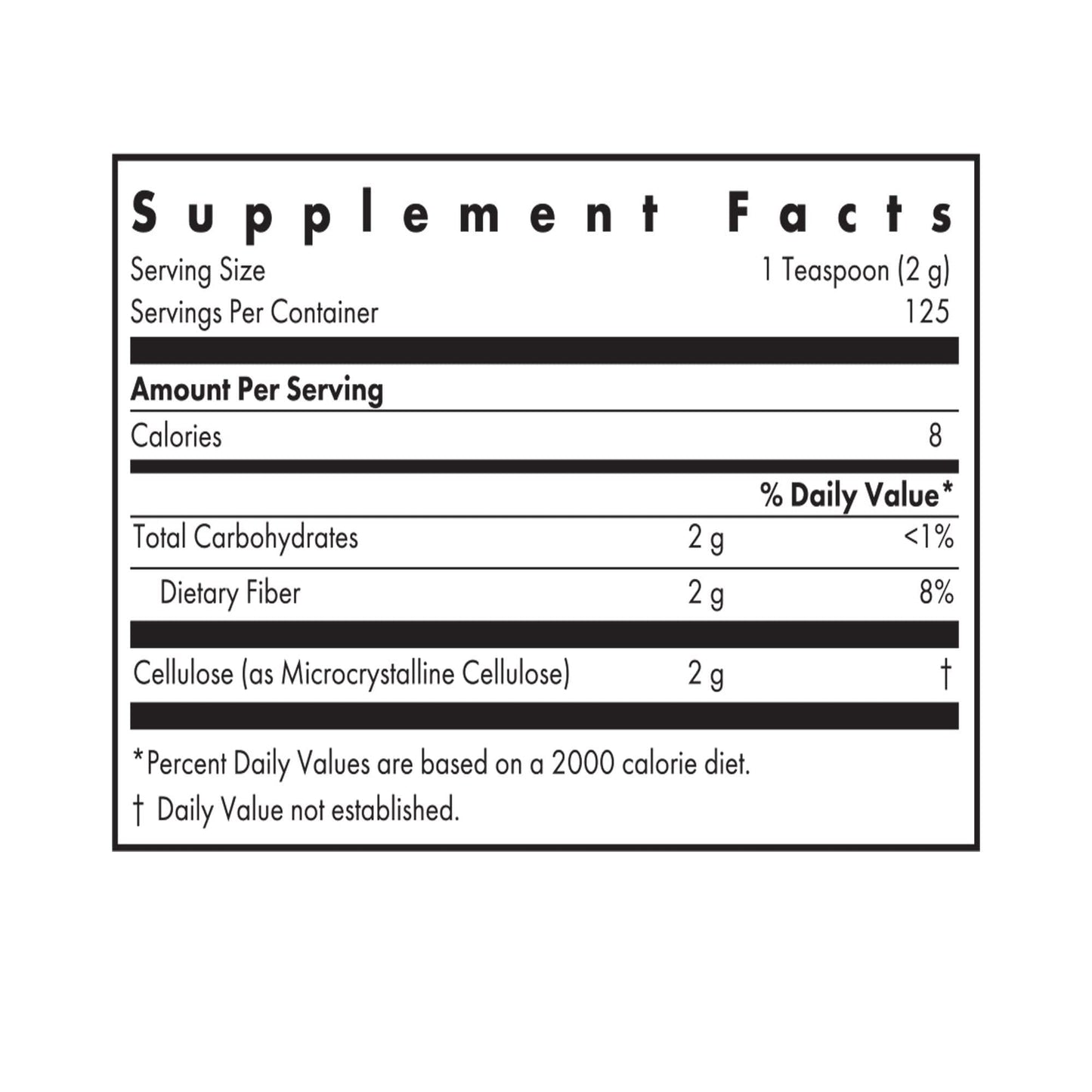 Nutricology Dietary Fiber Powder - 2000mg Insoluble Fiber, Hypoallergenic, 8.8 oz