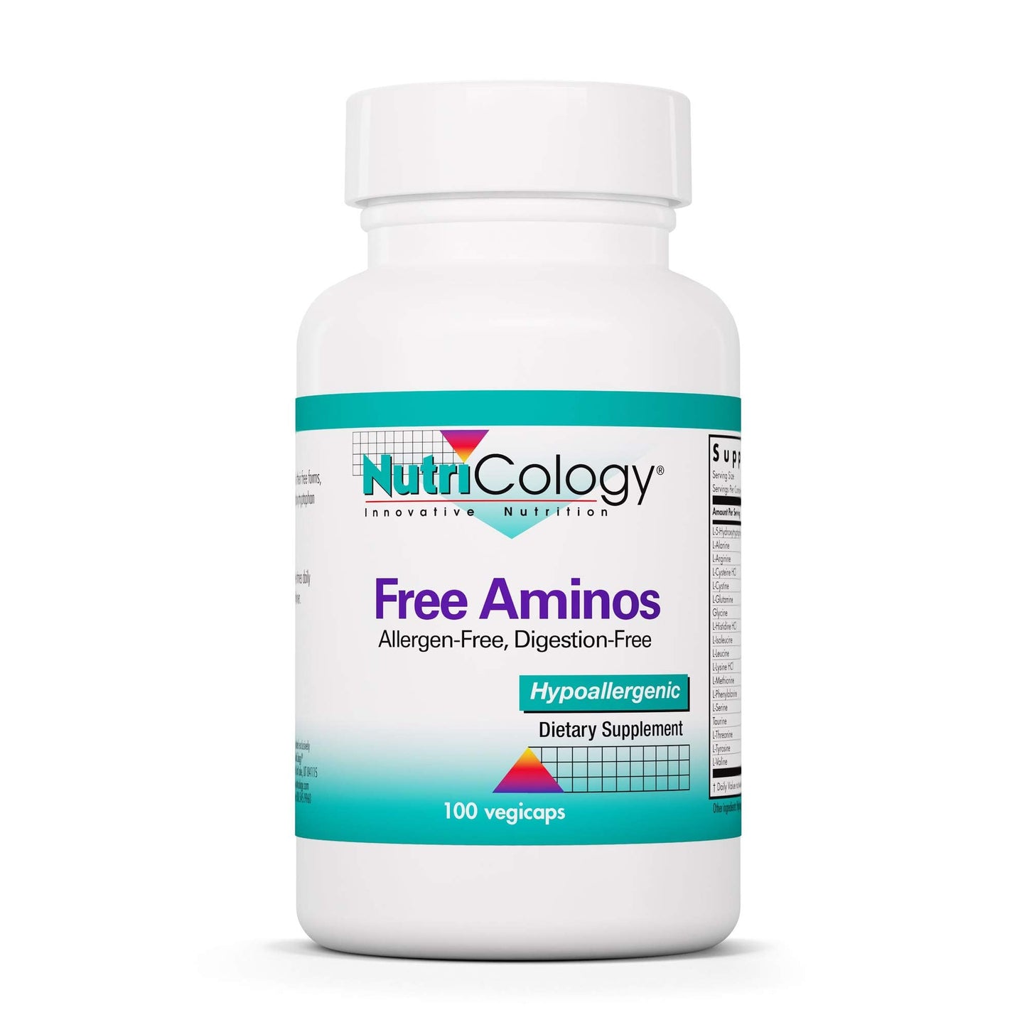 Nutricology Free Aminos – Essential Amino Acids Complex, 100 Count