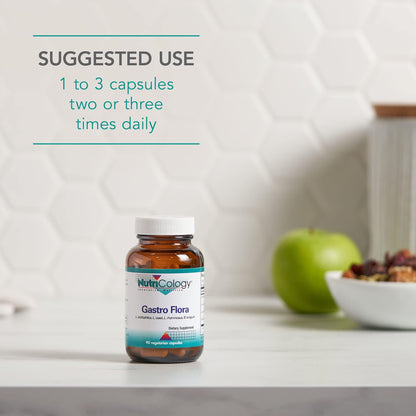 Nutricology Gastro Flora Probiotic - Digestive & Gut Health for Men & Women - 90 Count