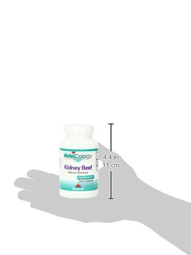 Nutricology Kidney Beef Supplement – Freeze-Dried Bovine Kidney, 500mg, 100 Vegetarian Capsules