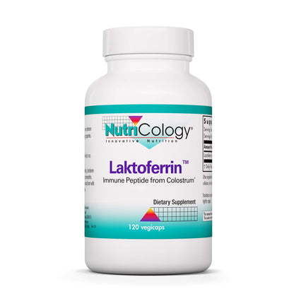 Nutricology Laktoferrin Supplement - Lactoferrin Supplements 350mg, Bovine Colostrum, Immune Peptide, Iron Supplements, Vegicaps - 120 Count