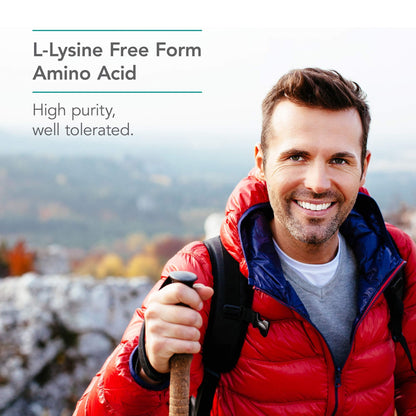 Nutricology L-Lysine 500mg – Immune Support, Free Form Amino Acid, Vegetarian Capsules 100 Count