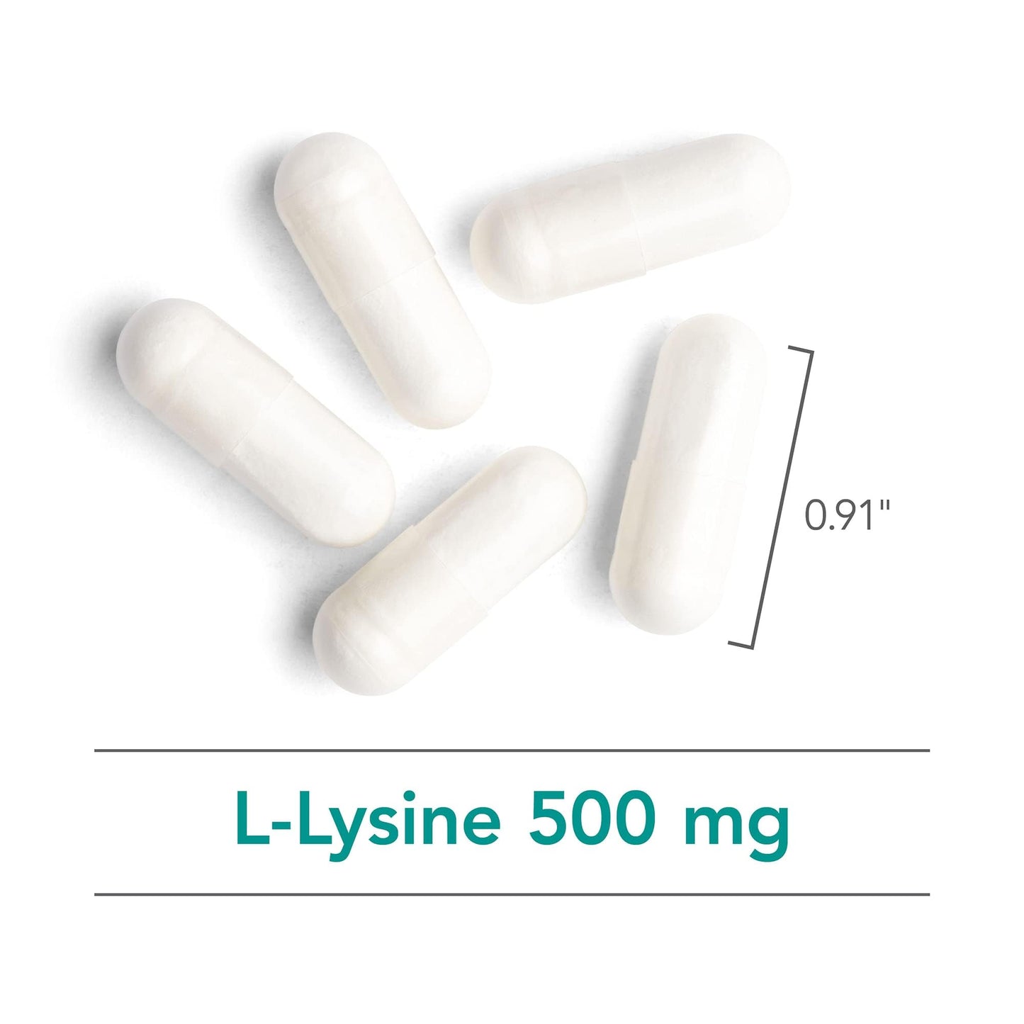 Nutricology L-Lysine 500mg – Immune Support, Free Form Amino Acid, Vegetarian Capsules 100 Count