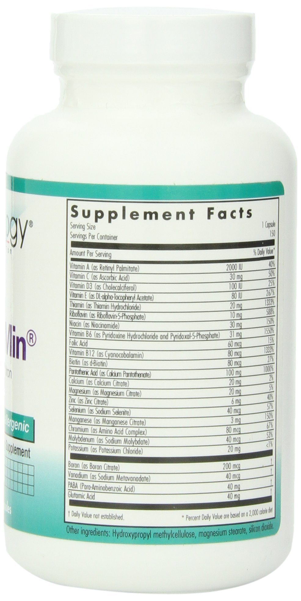 Nutricology Multi-Vi-Min Without Copper & Iron – Multivitamin for Men & Women, 150 Count