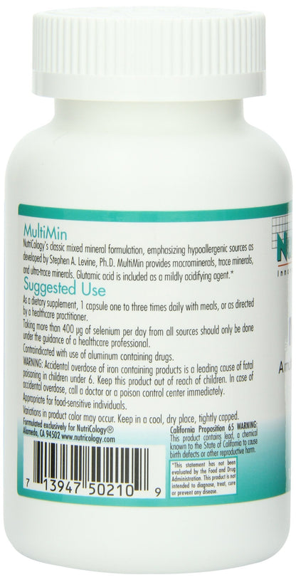 Nutricology MultiMin - Multi Minerals Supplement | Men & Women 120 Count