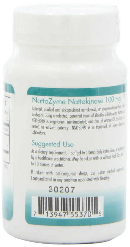 Nutricology NattoZyme NSK-SD 2000 FU Nattokinase - 60 Veg Softgels