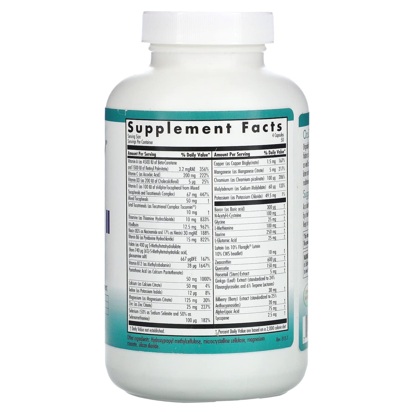 Nutricology Ocudyne II Vegicaps 200-Count | Herbal Multivitamin & Multimineral Formula