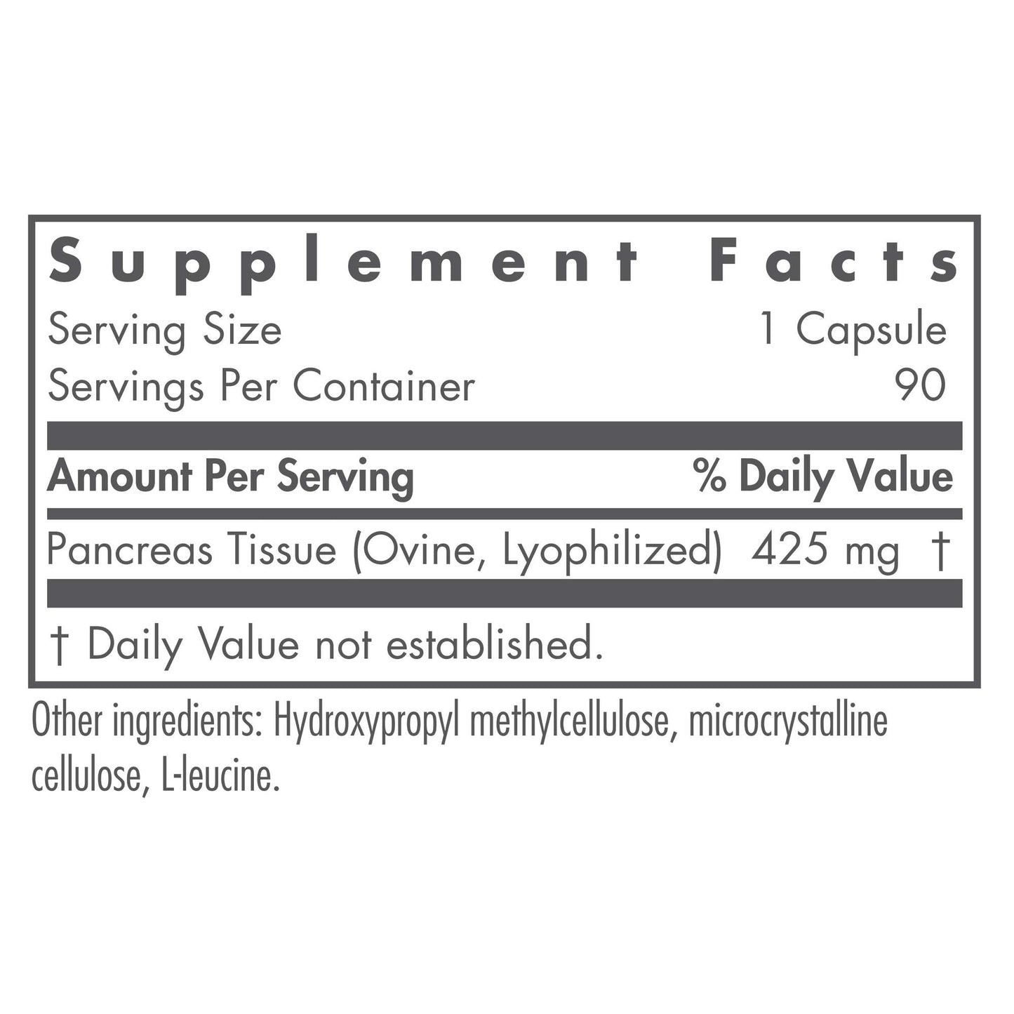 Nutricology Pancreas Lamb Supplement – Pancreatic Enzymes 425mg