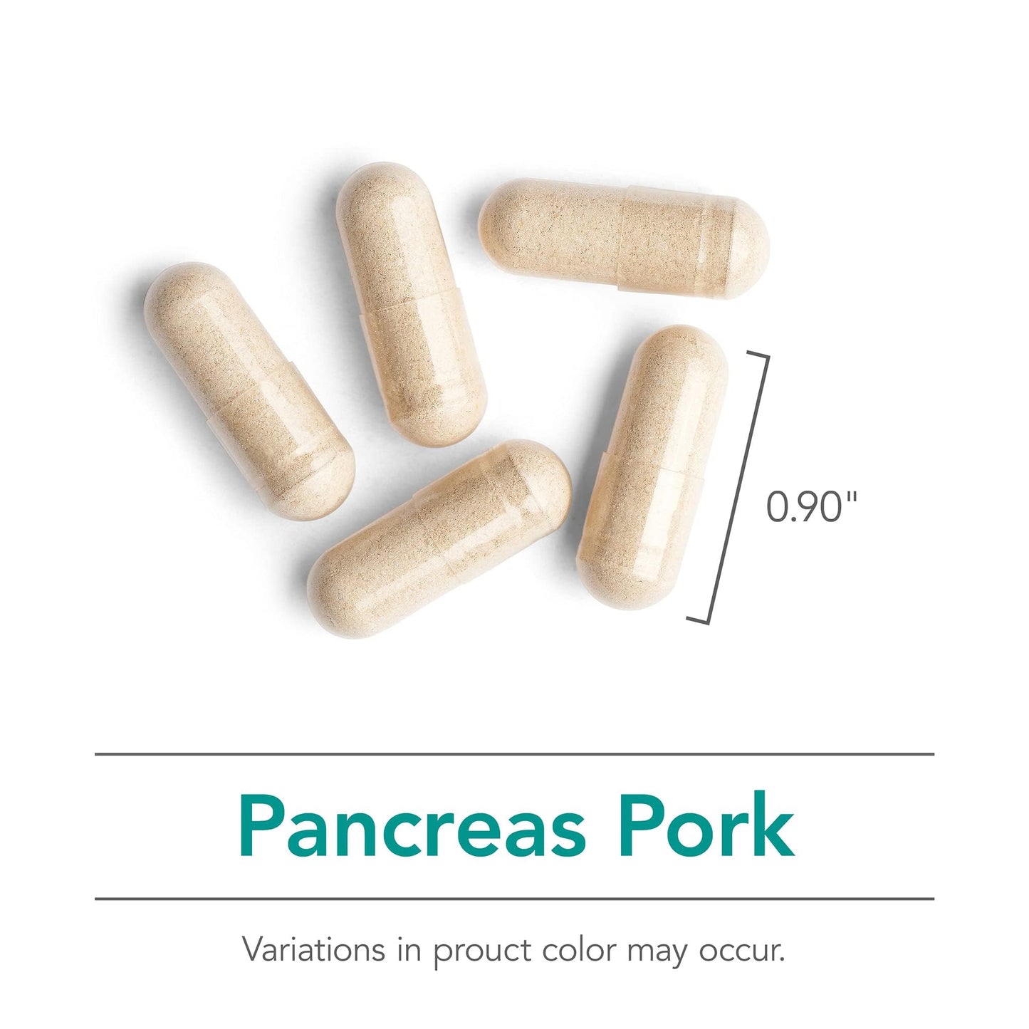 Nutricology Pancreas Pork 425mg Supplement - Pancreas Natural Glandular, Pancreatic Enzymes, Amylase, Protease, Lipase, Hypoallergenic - 60 Count