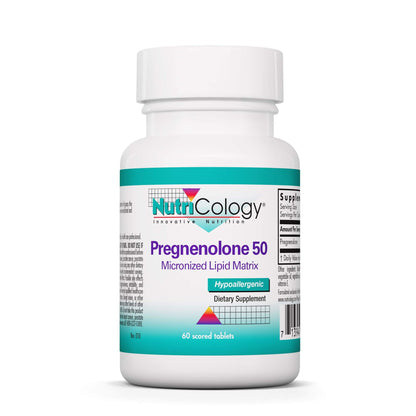 Nutricology Pregnenolone 50mg - 60 Count | Plant-Sourced, Non-GMO Wild Yam