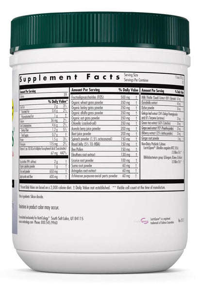 Nutricology ProGreens 265 g – Organic Greens Superfood Powder with Probiotics | 30 Day Supply