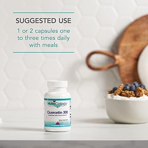 Nutricology Quercetin 300 Dietary Supplement - Immune Support, Hypoallergenic, 60 Count