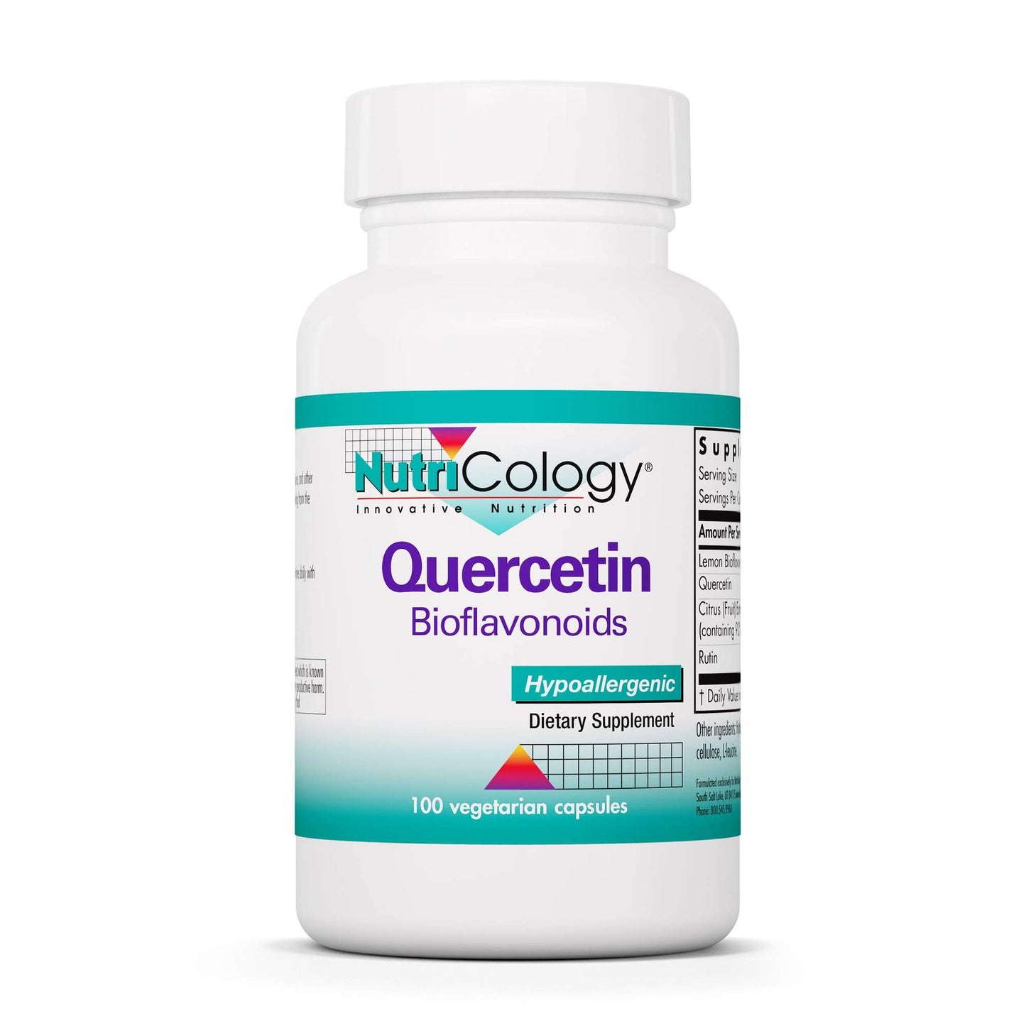 Nutricology Quercetin Bioflavonoids - Lemon Bioflavonoid Complex with Rutin, Citrus Extract & Hesperidin | 100 Count