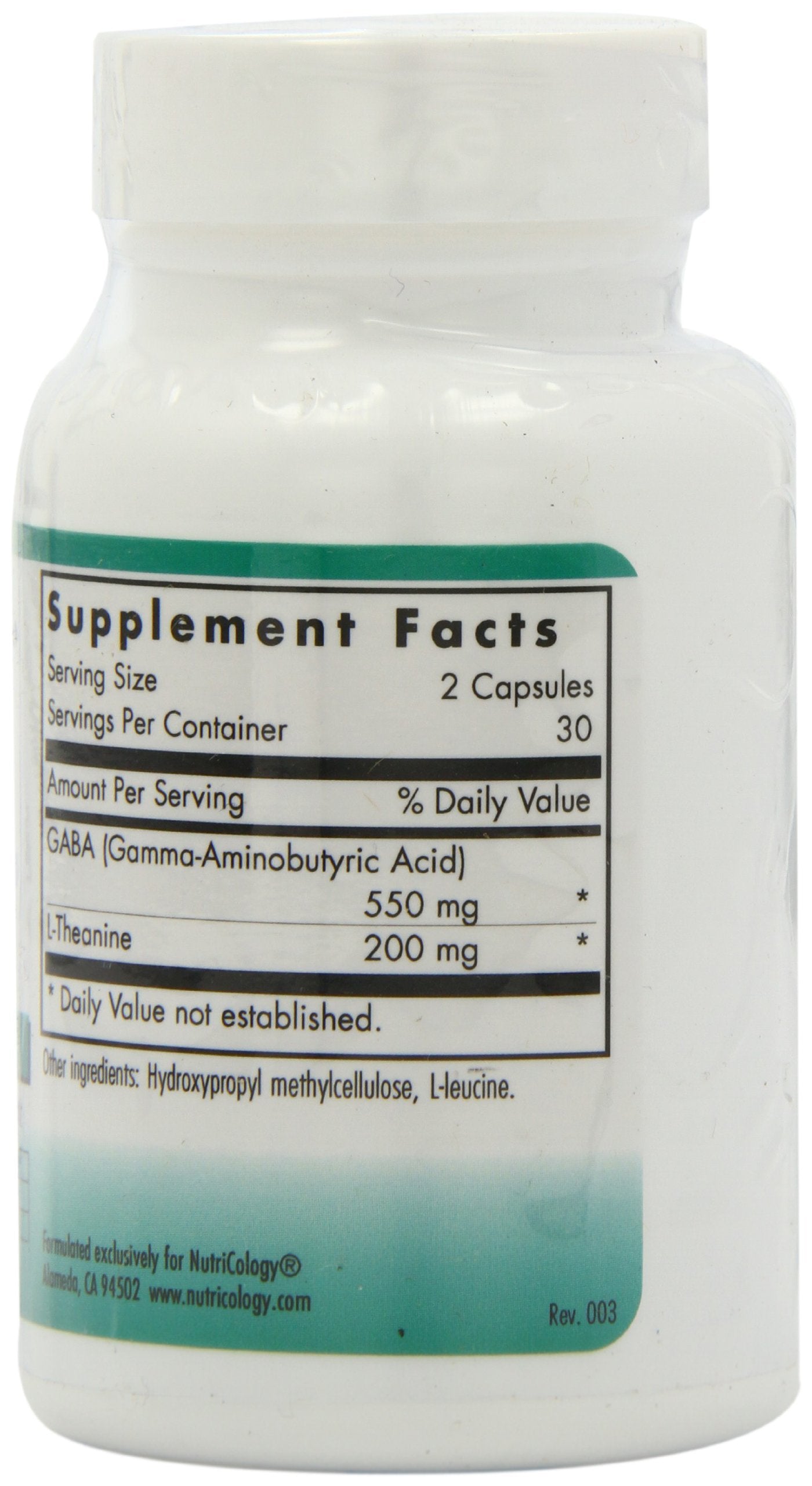 Nutricology ZenMind - Calmness Support with GABA & L-Theanine - 60 Veg Caps