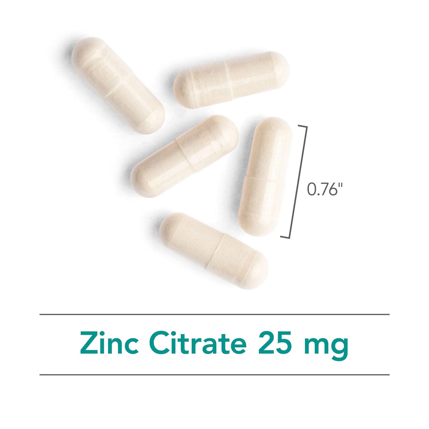 Nutricology Zinc Citrate Supplement 25mg – Immune Support, Vegetarian Capsules (60 Count)