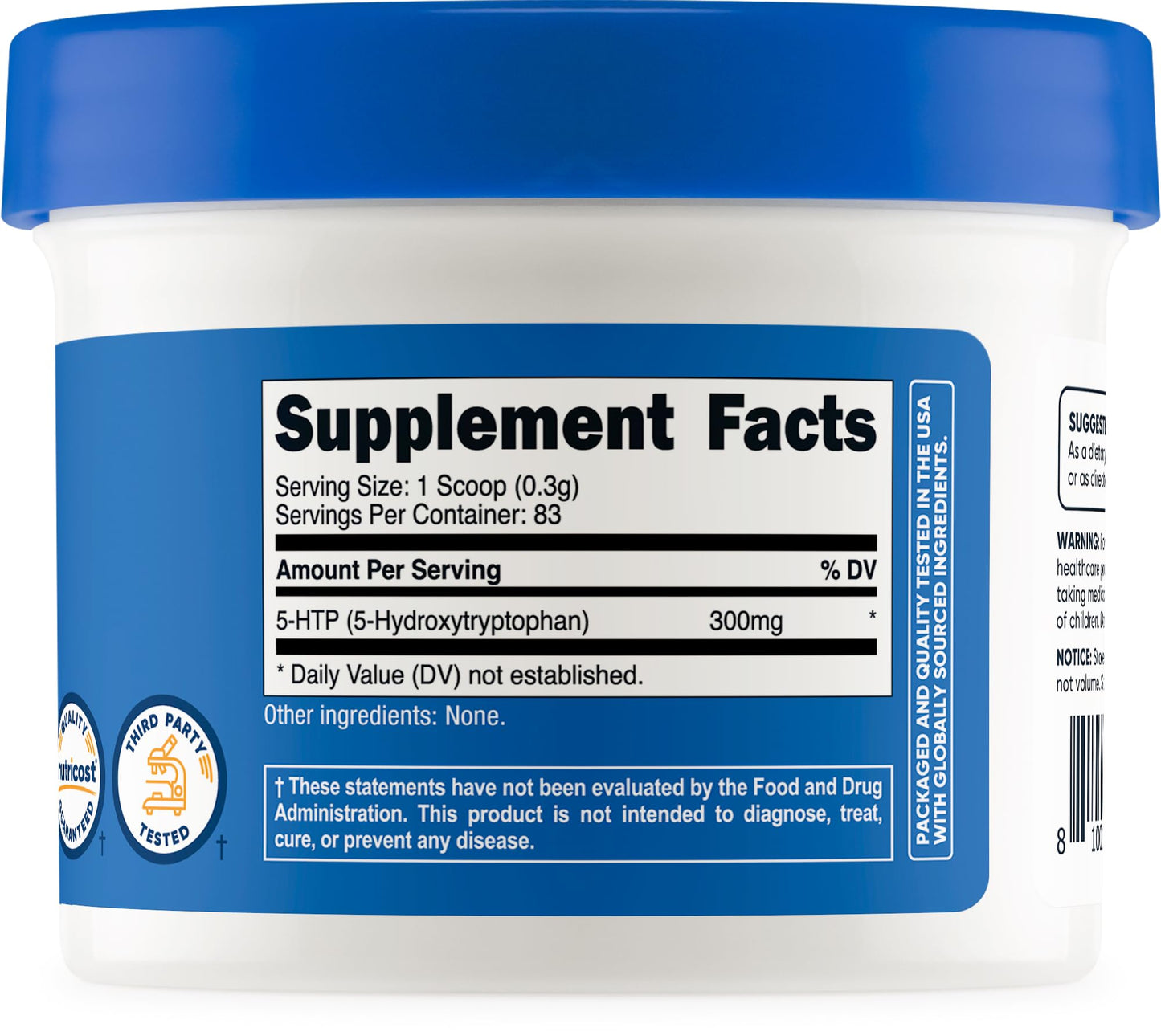 Nutricost 5-HTP Powder 25g | 300mg Per Serving | Gluten Free & Non-GMO | Pure 5-HTP