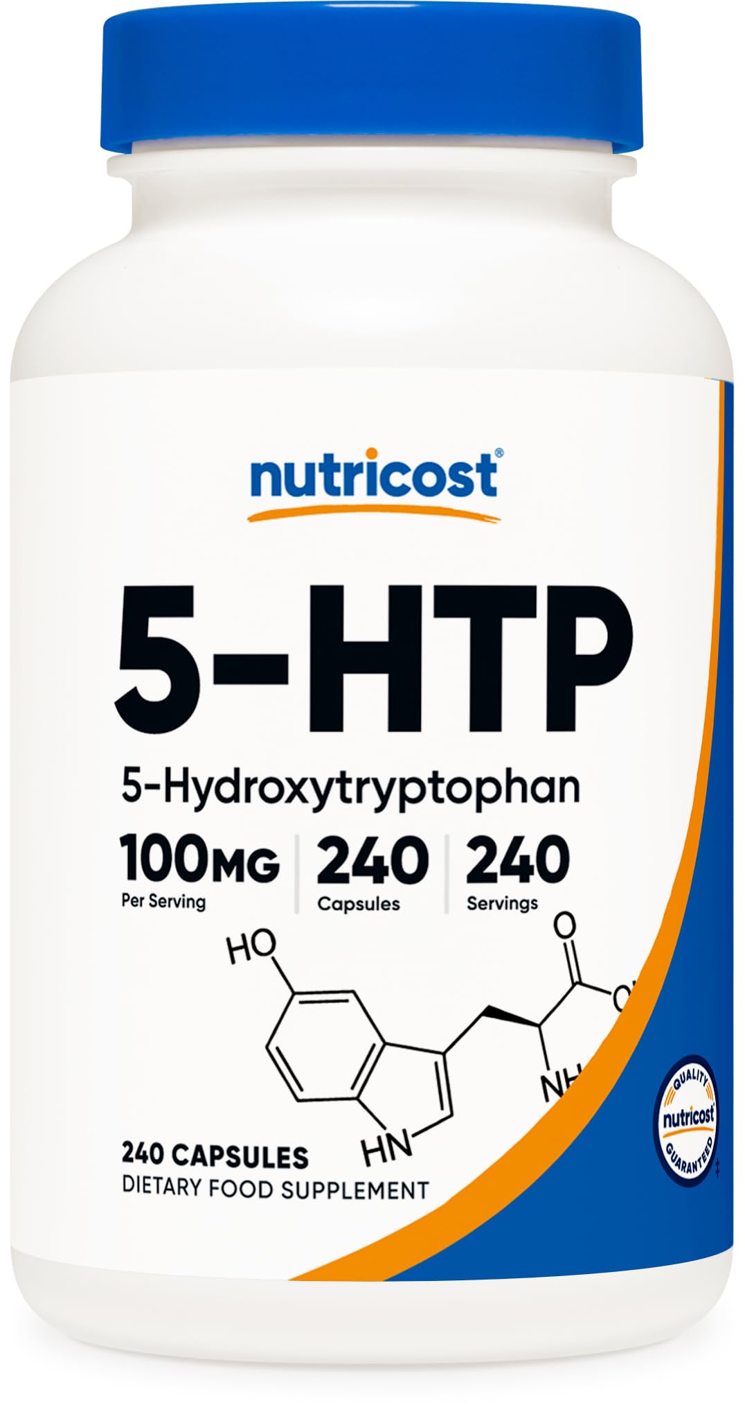 Nutricost 5-HTP 100mg | 240 Vegetarian Capsules (5-Hydroxytryptophan) - Non-GMO & Gluten Free