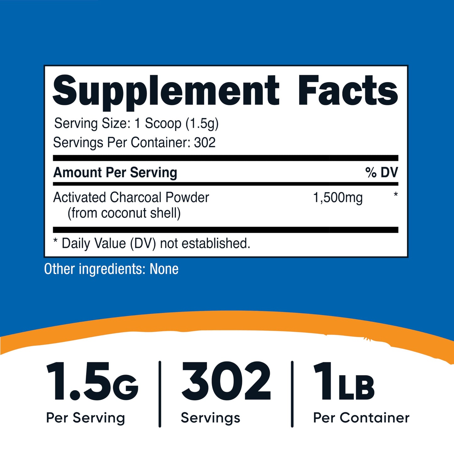 Nutricost Activated Charcoal Powder 1lb – Food Grade, Coconut Shell