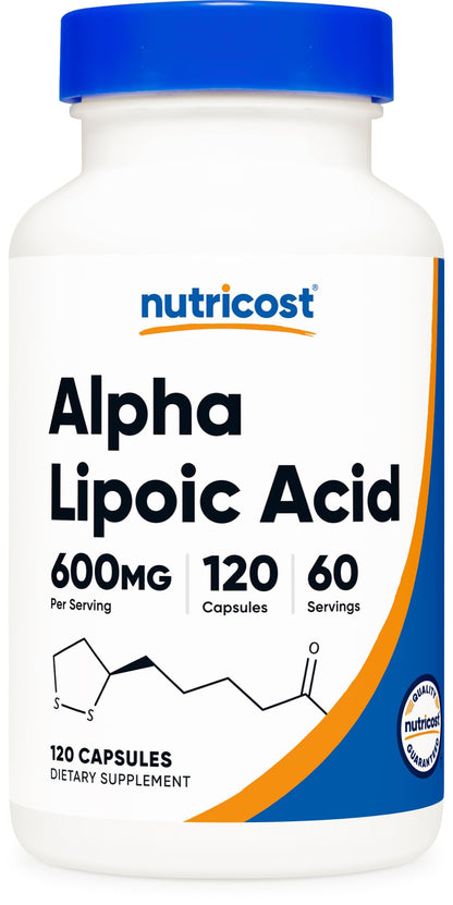 Nutricost Alpha Lipoic Acid 600mg - 120 Capsules (60 Servings) | Plant Based, Non-GMO